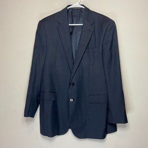 Ralph Lauren Men 44R Suit Jacket 2 Button Wool Blazer Sport Coat Blue Formal